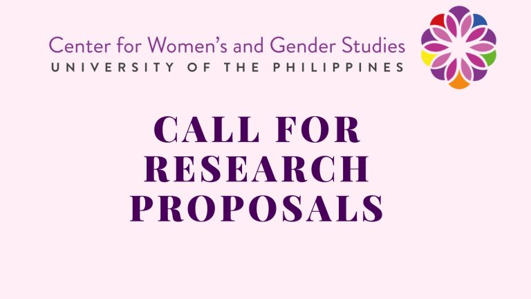 Call for Research Proposals: 2025 UPCWGS Research Grant