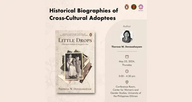 Book Talk: “Little Drops: Cherished Children of Singapore’s Past” by Dr. Theresa Devasahayam
