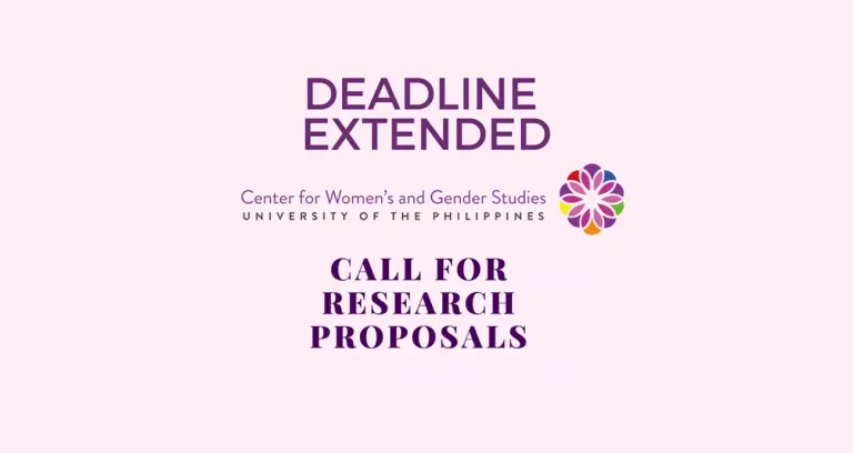 [Deadline Extended] Call for Research Proposals: 2022 UPCWGS Research Grant