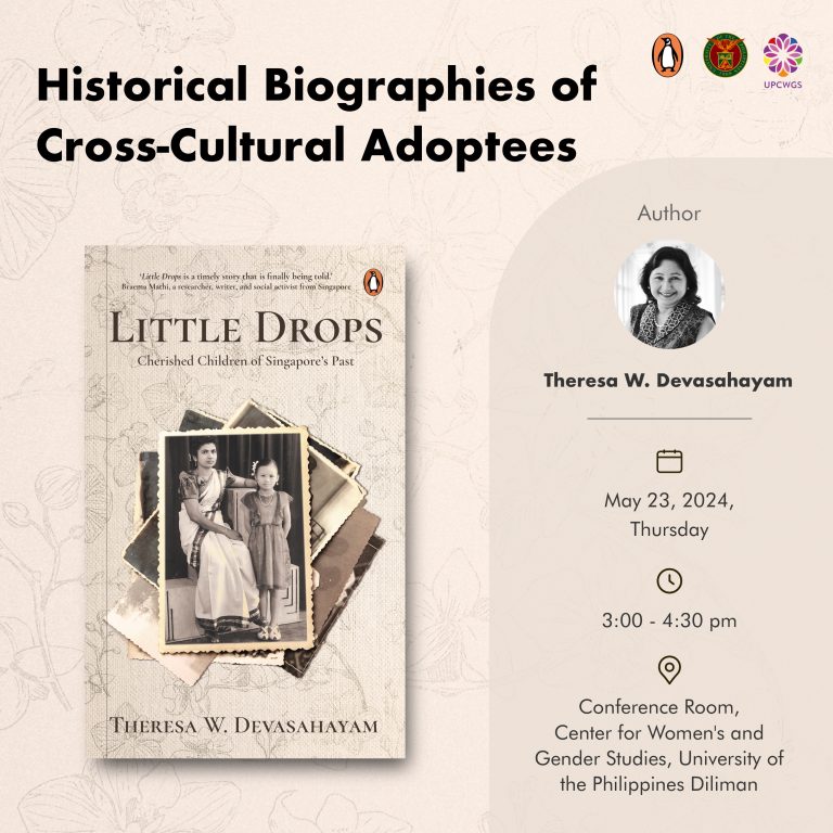 Book Talk: “Little Drops: Cherished Children of Singapore’s Past” by Dr. Theresa Devasahayam