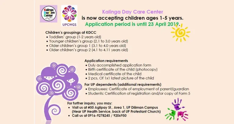 Kalinga Day Care Center: Open for Application