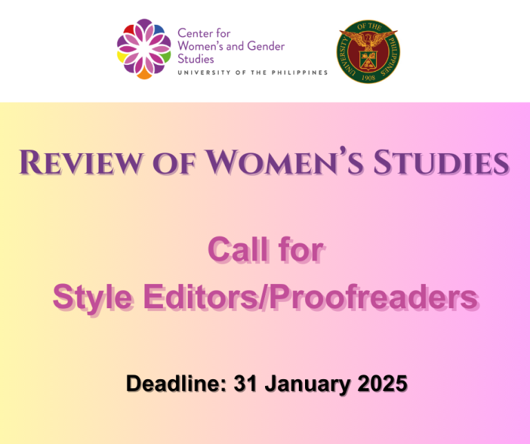 Review of Women’s Studies: Call for Style Editors/Proofreaders 