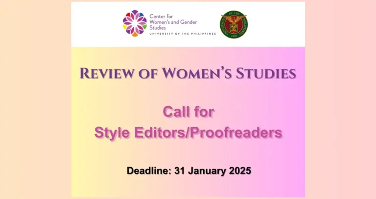 Review of Women’s Studies: Call for Style Editors/Proofreaders 