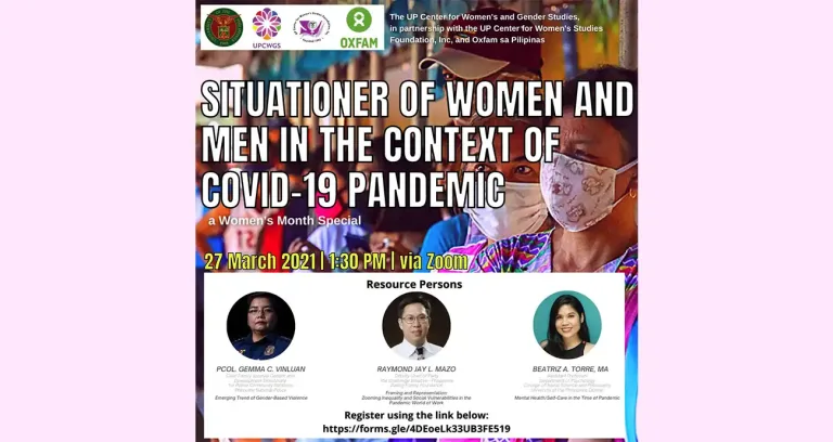 Situationer of Women and Men in the Context of COVID-19 Pandemic